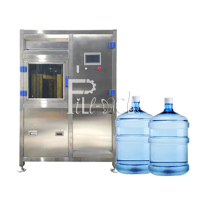 Yüksek basınçlı iç yıkama 5 Gallon şişe yıkayıcı dış fırçalama yıkama Tek istasyon