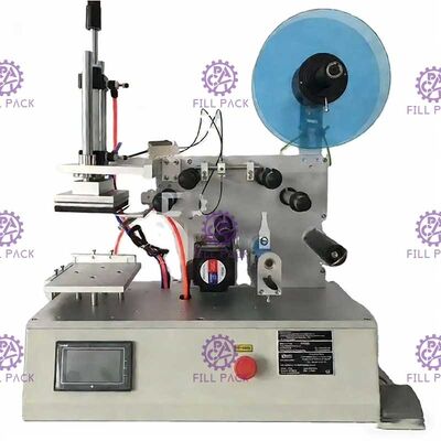 Yarı Otomatik Kare Düz Şişe Etiketleme Kavanozları Tek Taraflı veya Çift Taraflı Yapışkanlı Etiket Etiketleme Makinesi Ekipmanları