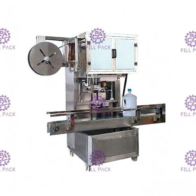 Elektrikli Tek Kafa Kapaklı Kol Yuvarlak Şişe Etiketleme Makinesi