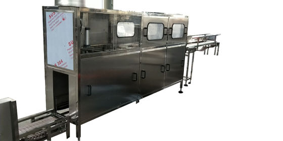 Otomatik Kova Yükleme Cihazı ile 120bph 3 / 5 Galon / 20l Su Şişeleme Makinesi